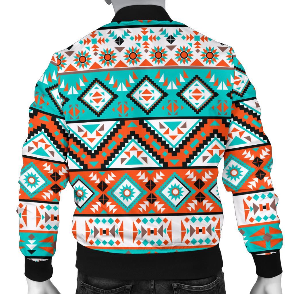 Navajo Style Print Pattern Men Bomber Jacket