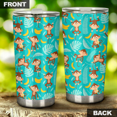 Monkey Happy Design Themed Print Tumbler