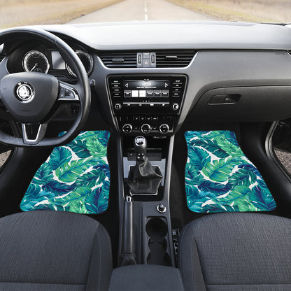 Brightness Tropical Palm Leaves Car Floor Mats Front Back