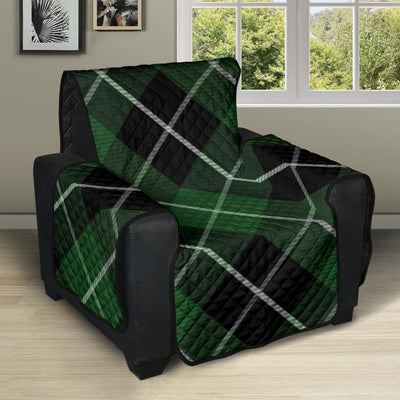 Plaid Green Pattern Print Design A05 Recliner Cover Protector