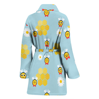 Bee Cute Print Design LKS304 Women Bathrobe