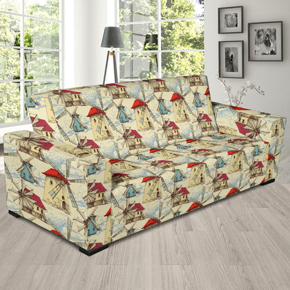 Windmill Pattern Print Design 01 Sofa Slipcover