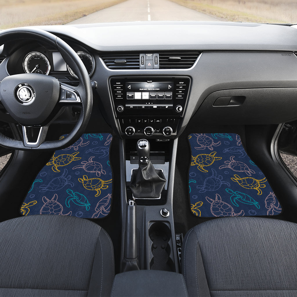 Sea Turtle Baby Print Car Floor Mats Front Back