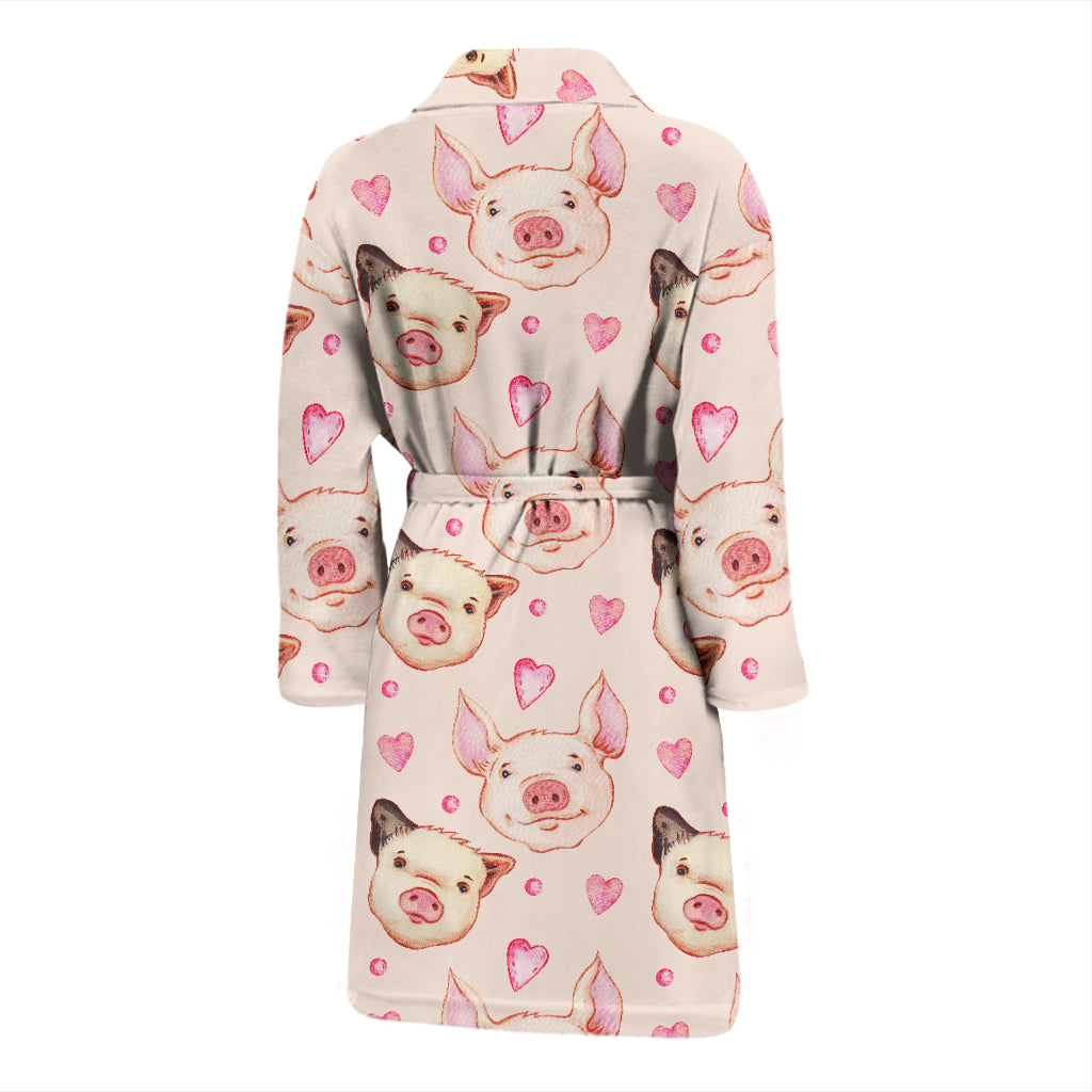 Pig Print Design LKS406 Men Bathrobe