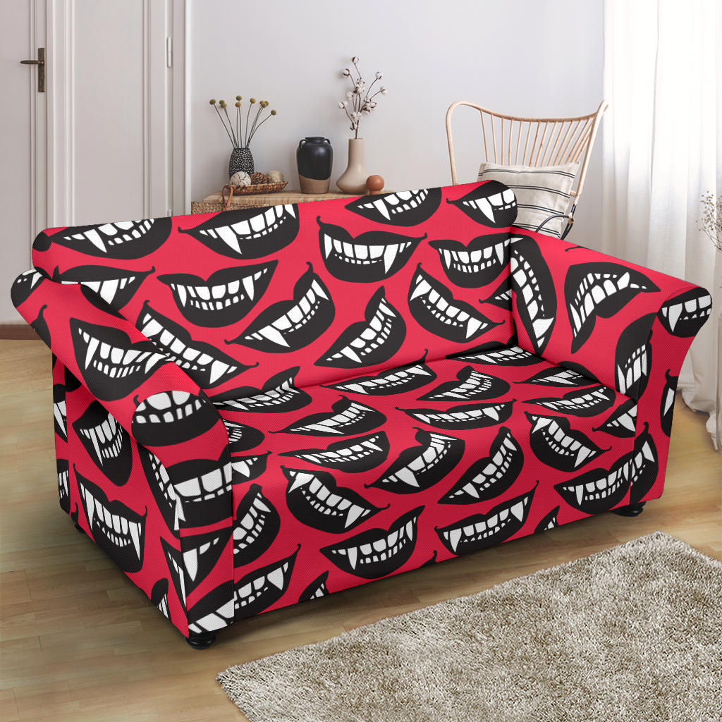 Vampire Lips Print Design LKS305 Loveseat Couch Slipcover