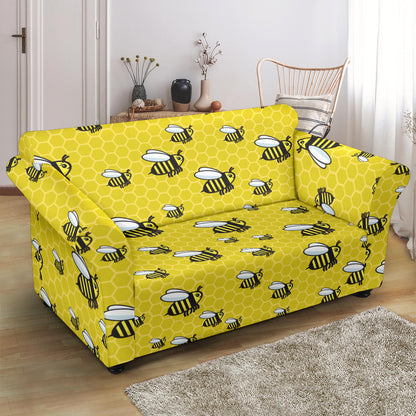 Bee Cute Print Design LKS308 Loveseat Couch Slipcover