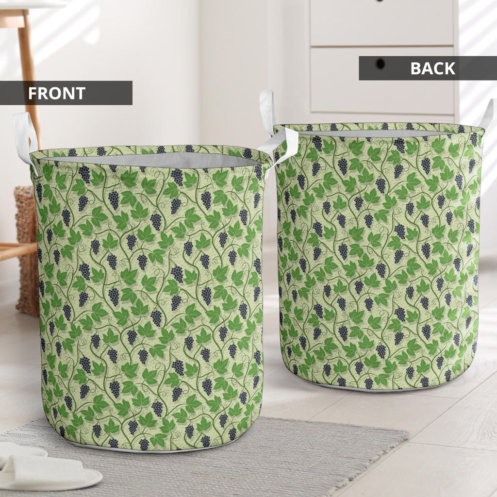 Wine Grape Thmed Print Laundry Basket