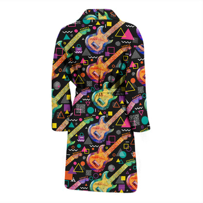 Electric Guitar Print Design LKS403 Men Bathrobe