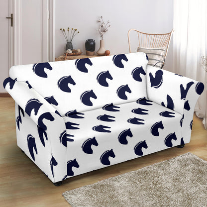 Horse Head Print Design LKS303 Loveseat Couch Slipcover