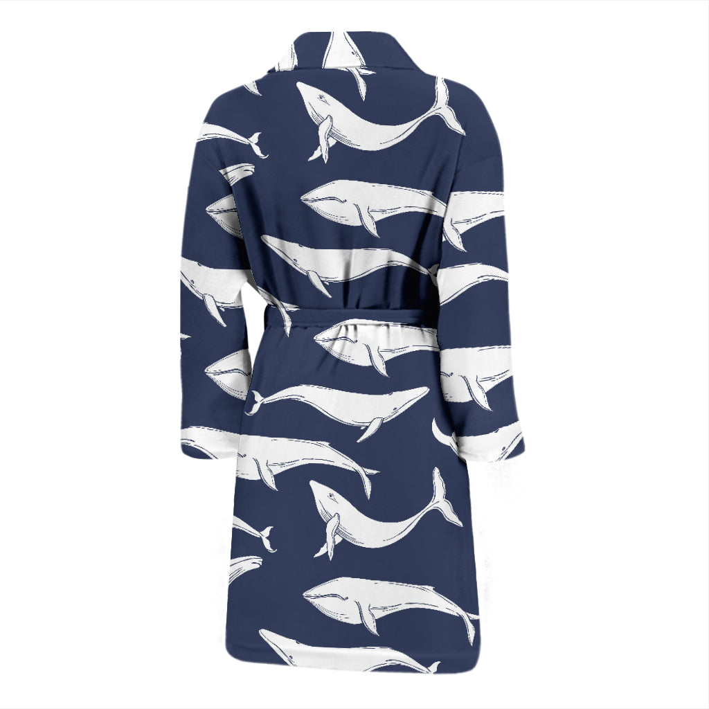 Whale Print Design LKS308 Men Bathrobe