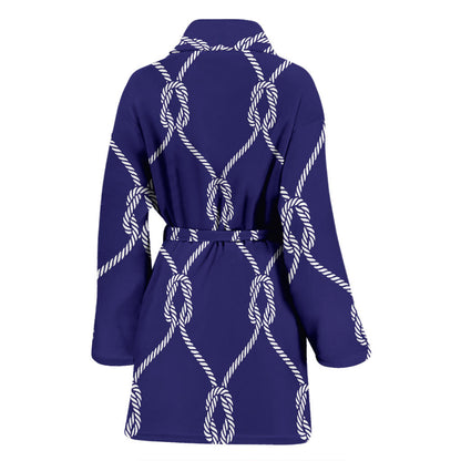 Rope Pattern Print Design A03 Women Bathrobe