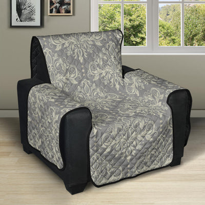 Damask Grey Elegant Print Pattern Recliner Cover Protector