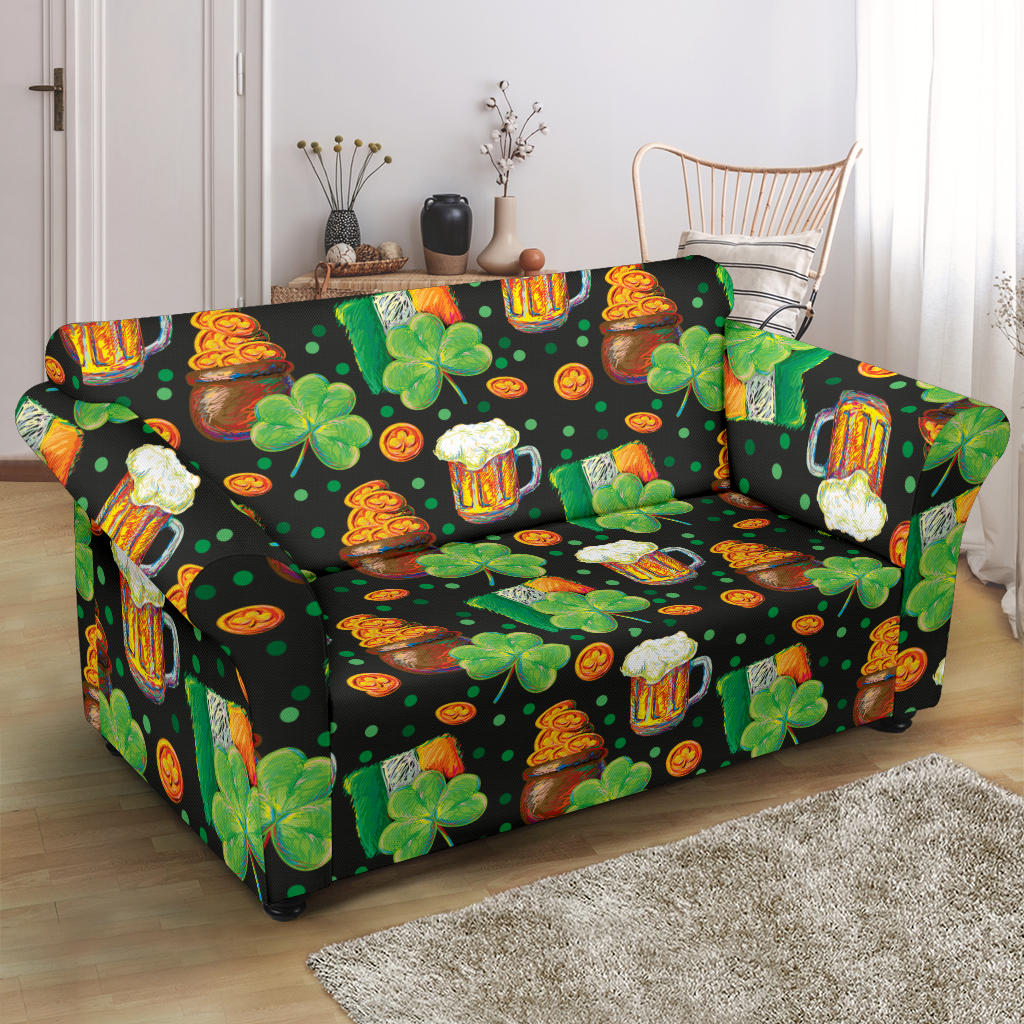St Patricks Day Print Design LKS303 Loveseat Couch Slipcover