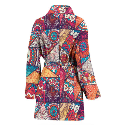 Patchwork Print Design LKS401 Women Bathrobe