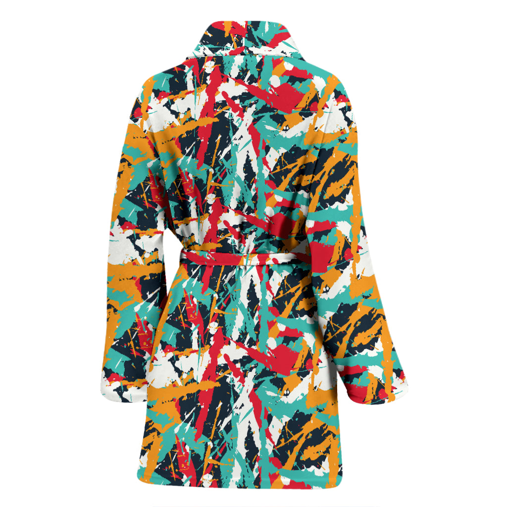Splatter Print Design LKS304 Women Bathrobe