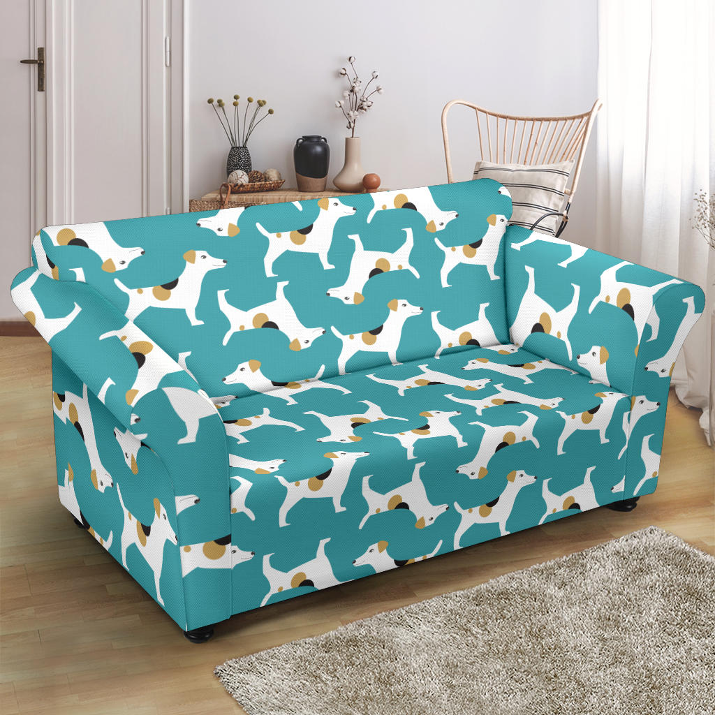 Russell Terriers Print Design LKS301 Loveseat Couch Slipcover