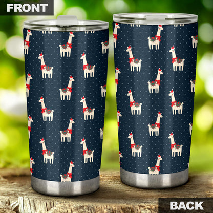 Llama with Polka Dot Themed Print Tumbler