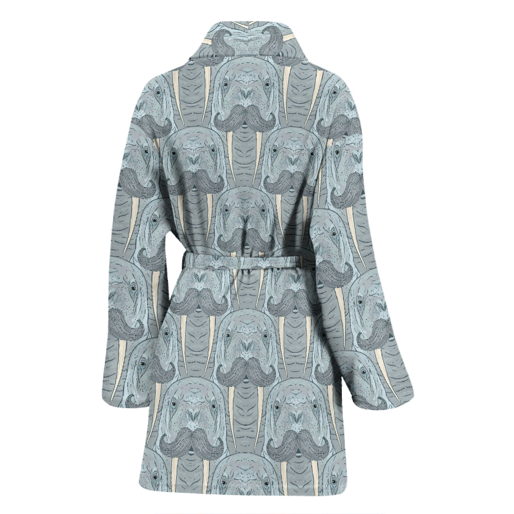 Walrus Print Design LKS402 Women Bathrobe