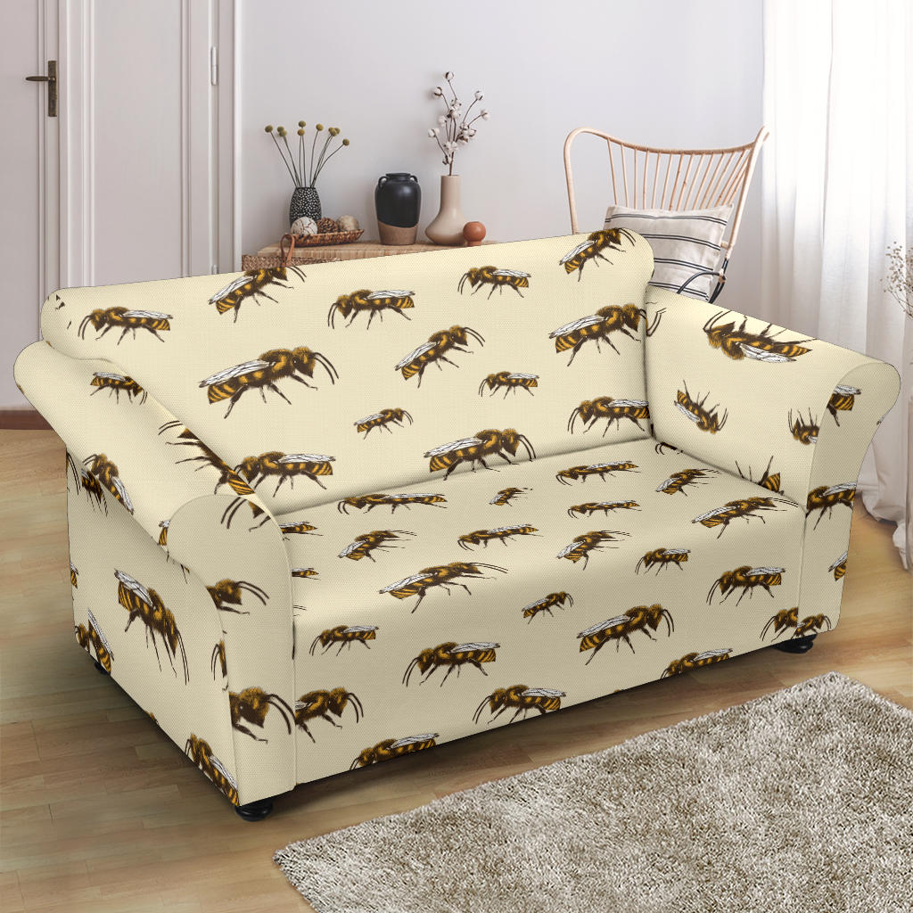 Bee Print Design LKS306 Loveseat Couch Slipcover