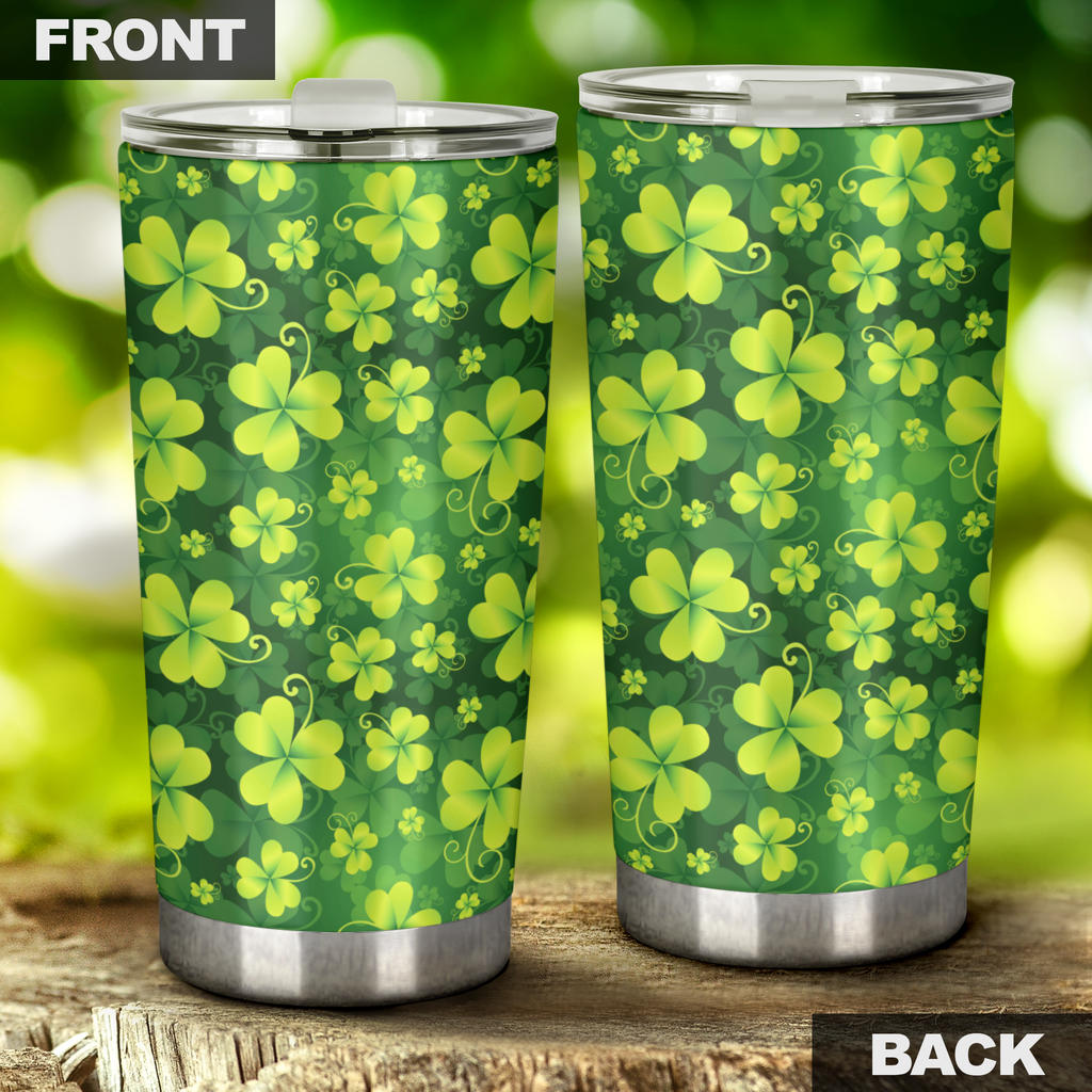 Shamrock Clover Print Tumbler
