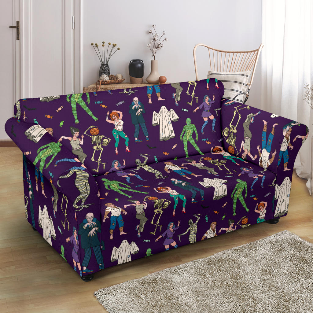 Creepy Zombie Print Design LKS302 Loveseat Couch Slipcover