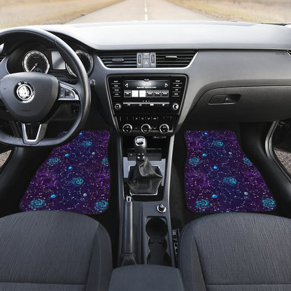 Zodiac Galaxy Design Print Car Floor Mats Front Back