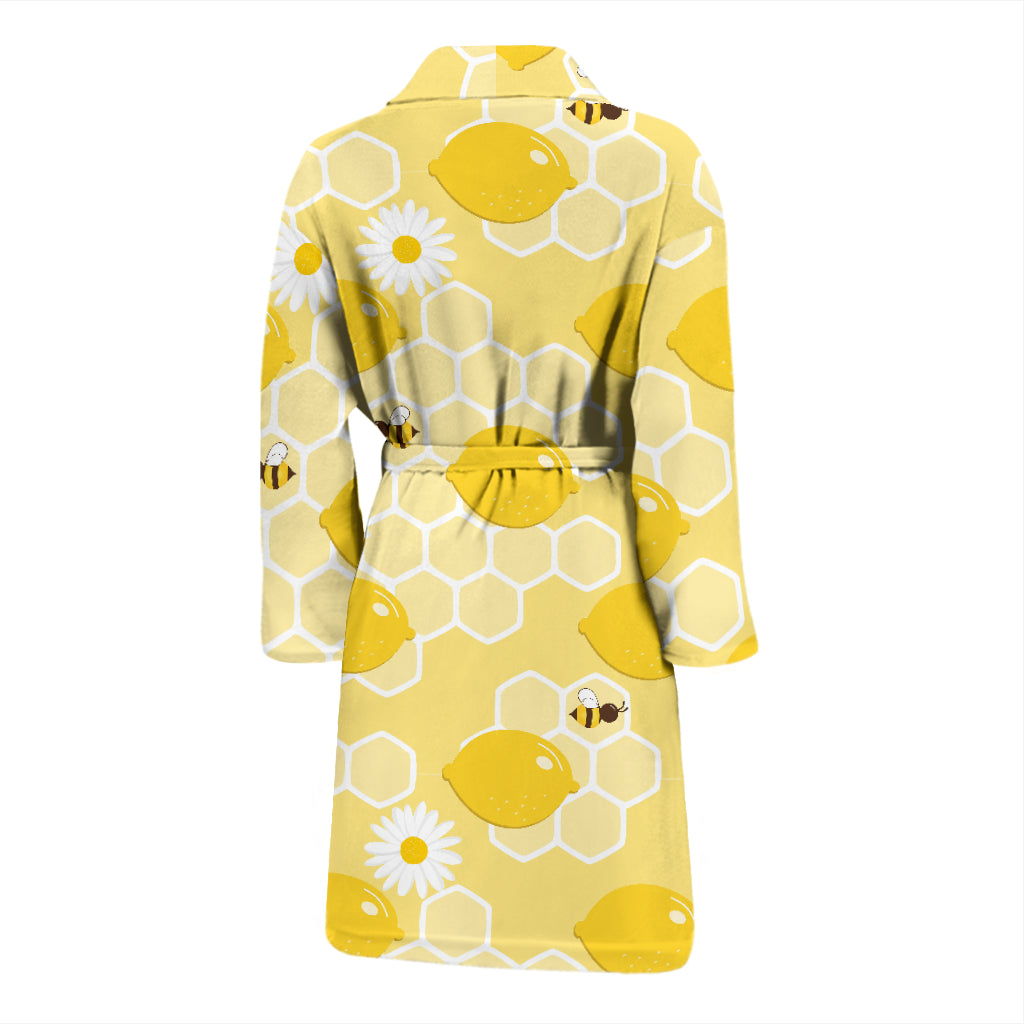 Honey Bee Honeycomb Print Design LKS3010 Men Bathrobe