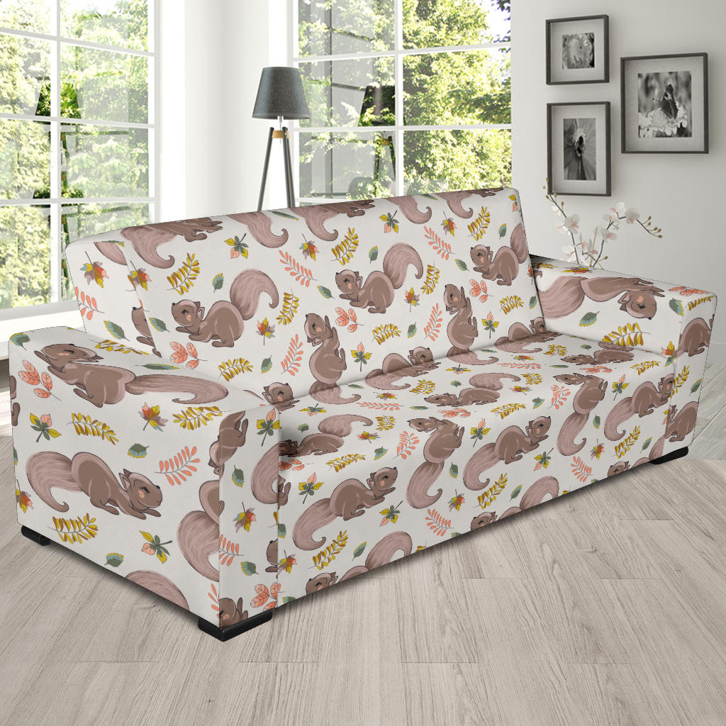 Squirrel Print Design LKS307 Sofa Slipcover