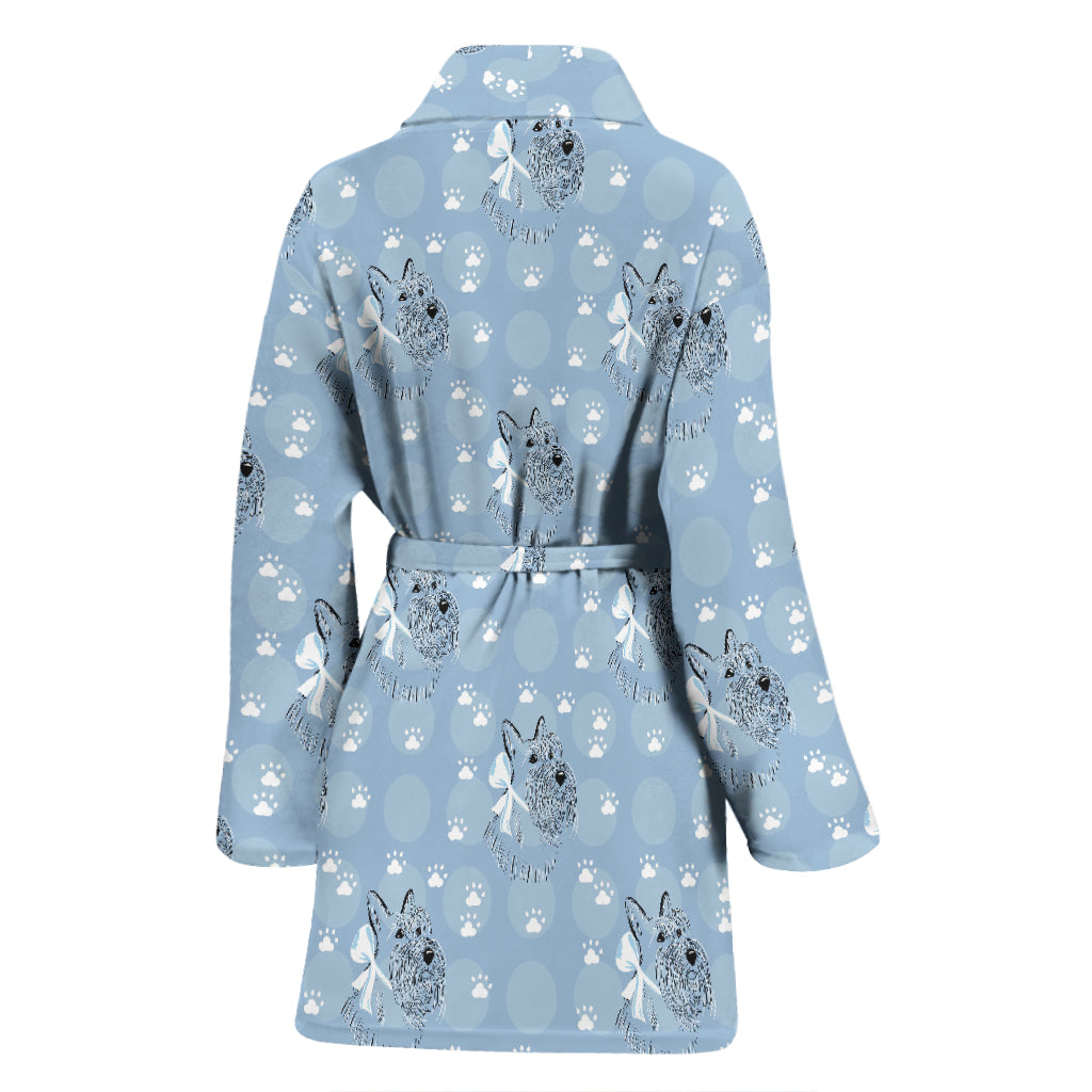 Scottish Terriers Print Design LKS308 Women Bathrobe