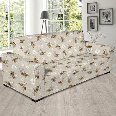 Bee Pattern Print Design 03 Sofa Slipcover