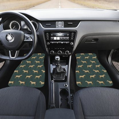 Horse Classic Themed Pattern Print Car Floor Mats Front Back
