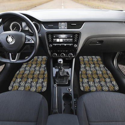 Pineapple Print Design Pattern Car Floor Mats Front Back