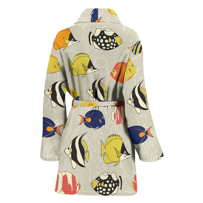 Angelfish Print Design LKS401 Women Bathrobe