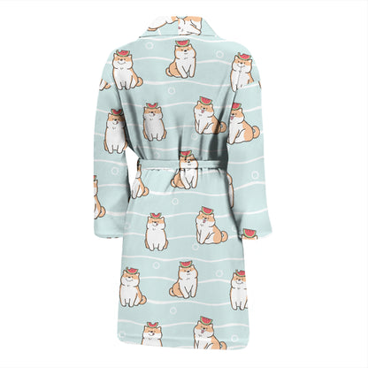 Shiba Inu Print Design LKS3011 Men Bathrobe