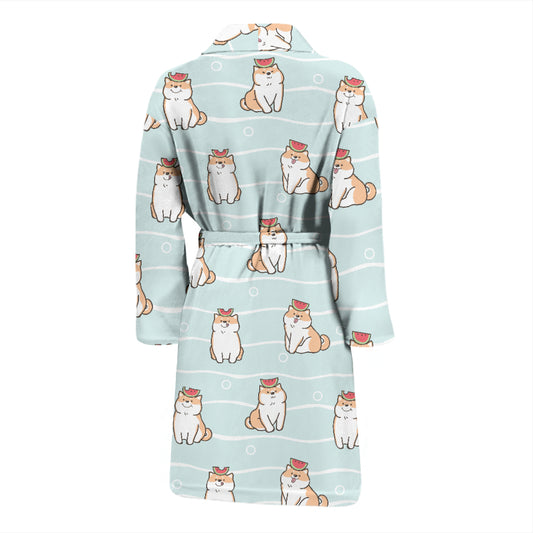 Shiba Inu Print Design LKS3011 Men Bathrobe