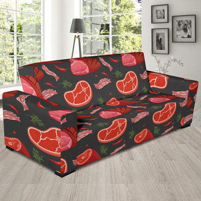 Meat Pattern Print Design 03 Sofa Slipcover