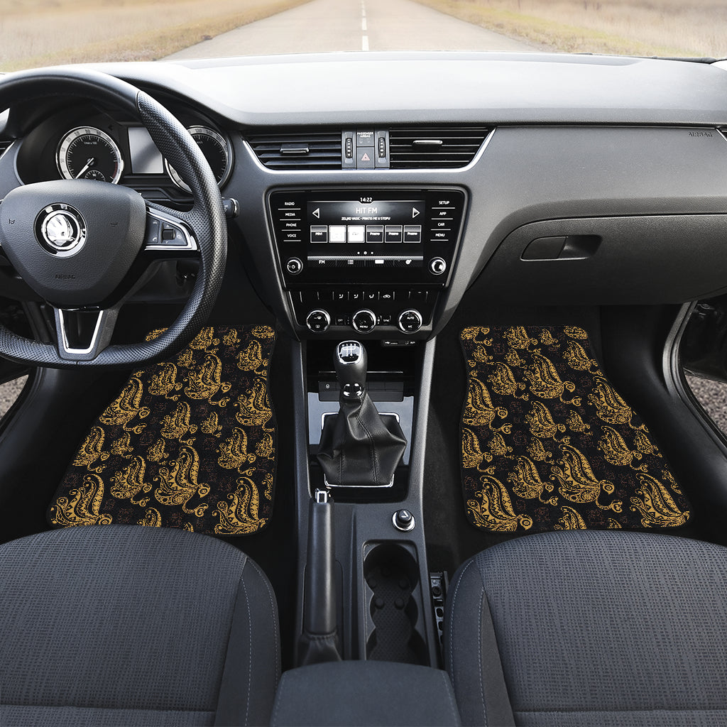 Owl Tribal Polynesian Design Print Car Floor Mats Front Back