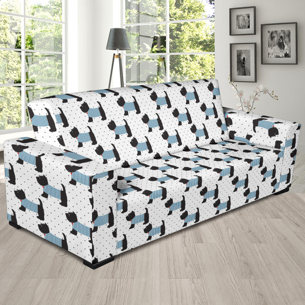 Scottish Terriers Print Design LKS3012 Sofa Slipcover