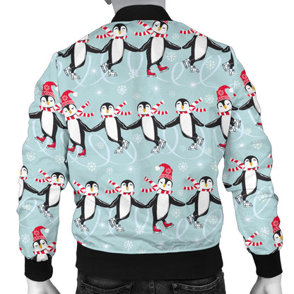 Penguin Sking Design Men Bomber Jacket