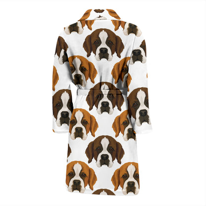 St Bernards Print Design LKS301 Men Bathrobe