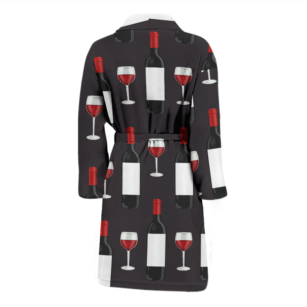 Wine Print Design LKS309 Men Bathrobe