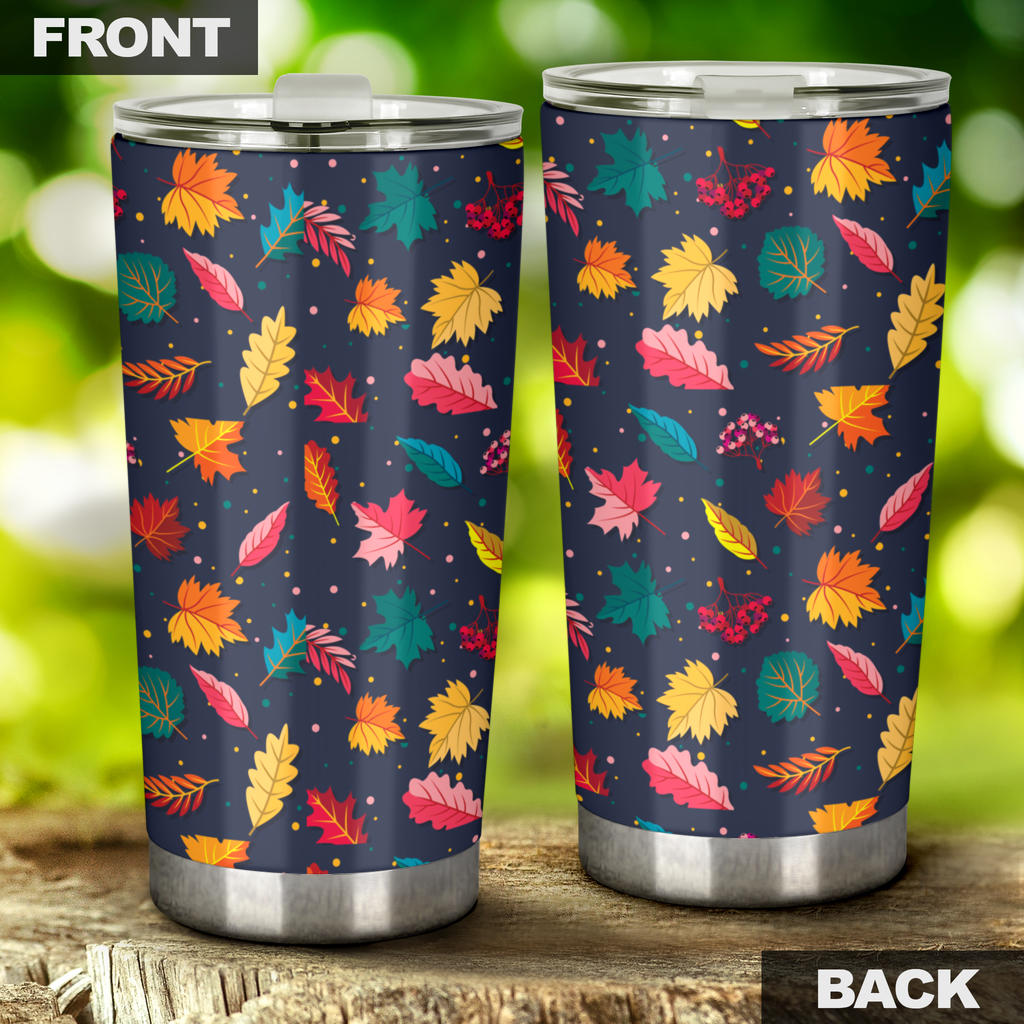 Elm Leave Colorful Print Pattern Tumbler