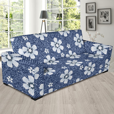 Jean Flower Pattern Print Design 03 Sofa Slipcover