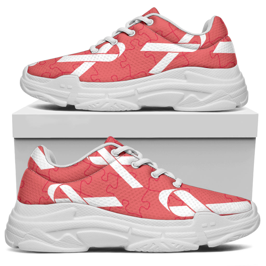 Autism Awareness Ribbon Design Print Chunky Sneakers