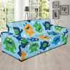 Monster Cartoon Pattern Print Design 04 Sofa Slipcover