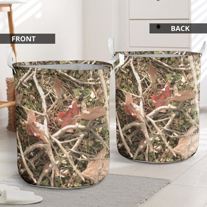 Camouflage Realistic Tree Authumn Print Laundry Basket