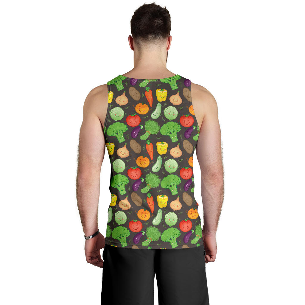 Vegan Funny Themed Design Print Men Tank Top