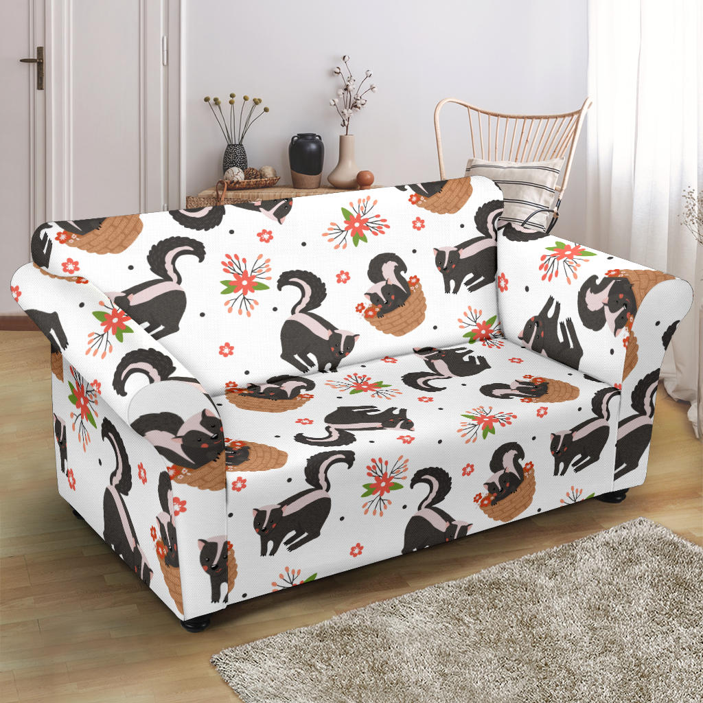 Skunk Print Design LKS304 Loveseat Couch Slipcover
