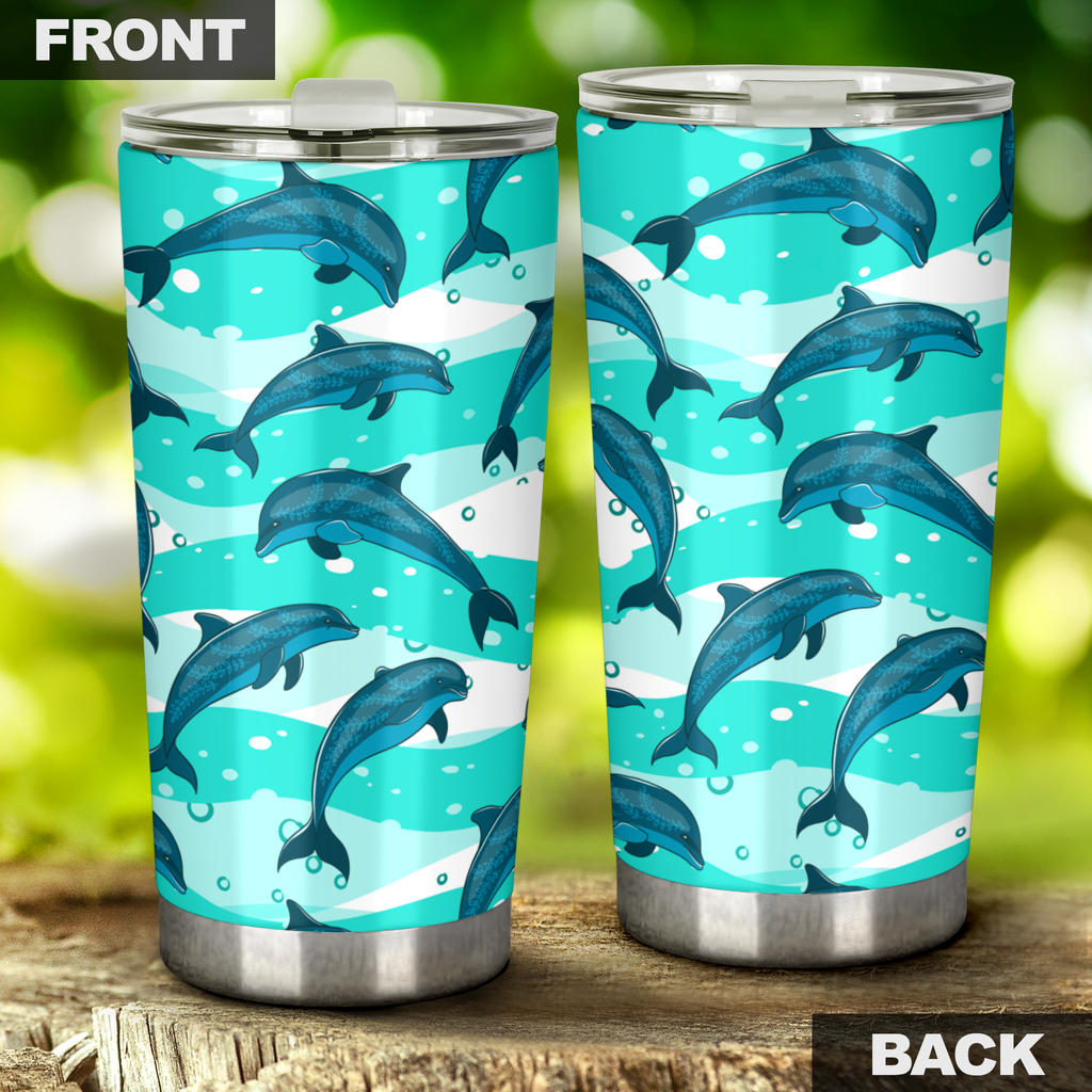 Dolphin Design Print Pattern Tumbler