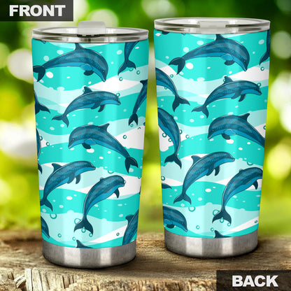 Dolphin Design Print Pattern Tumbler